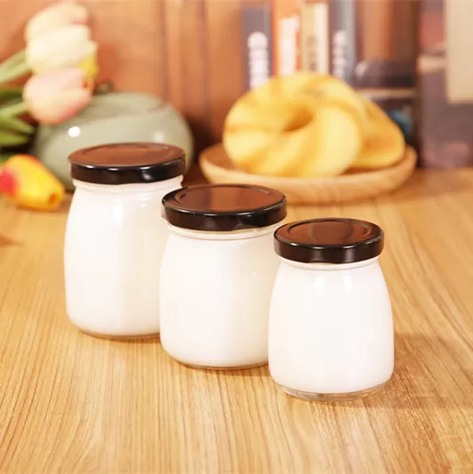 150ml 5oz Glass Pudding Yogurt Glass Jar with Metal Lid | Glint Featured Image