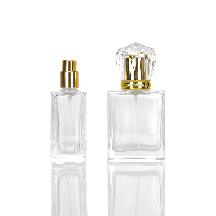 50ml Elegant Flat Perfume Glass Bottle