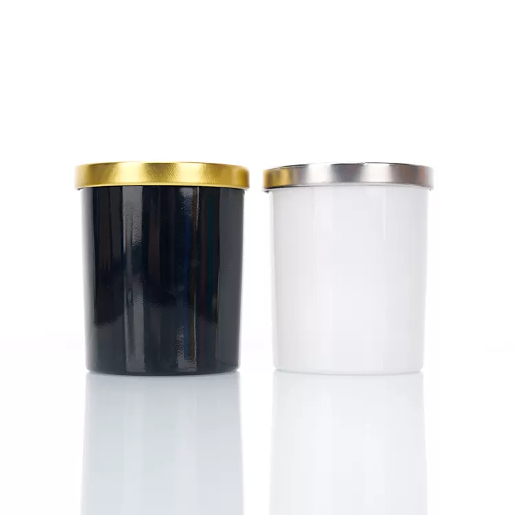 310ml Black Color Lacquered Glass Candle Cup | Glint Featured Image