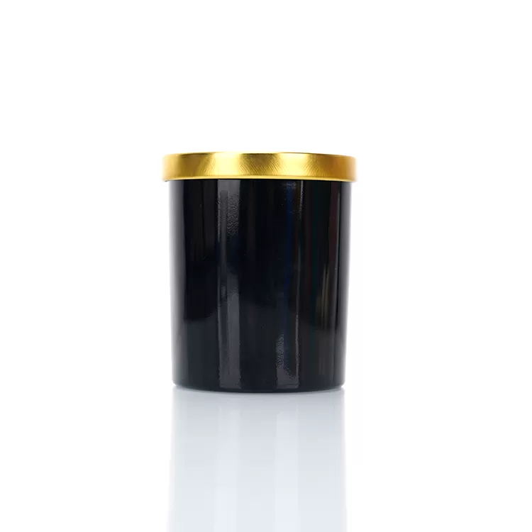 310ml Black Color Lacquered Glass Candle Cup