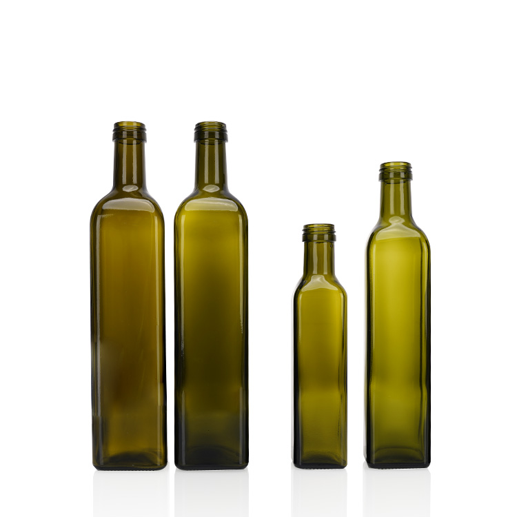 Unique Green Sqaure Oil Glass Bottle | Glint Featured Image