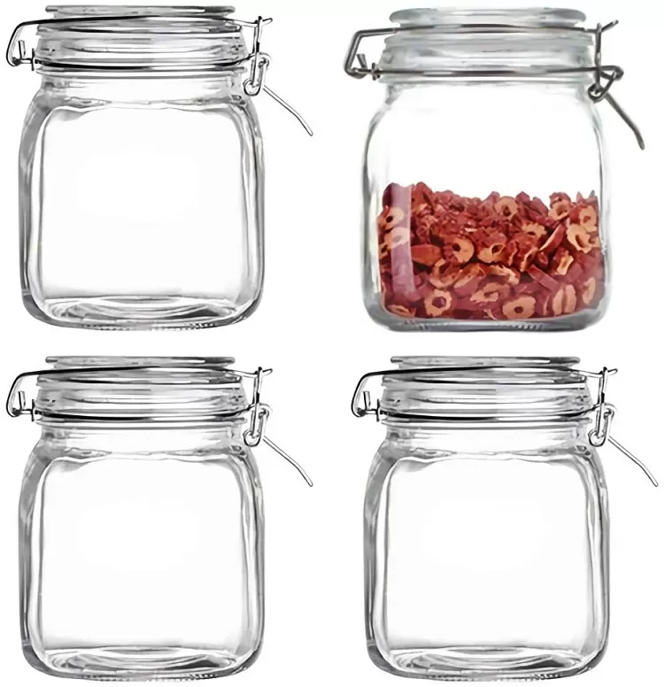 1500ml Large Glass Storage Jar with Swing Top Cap