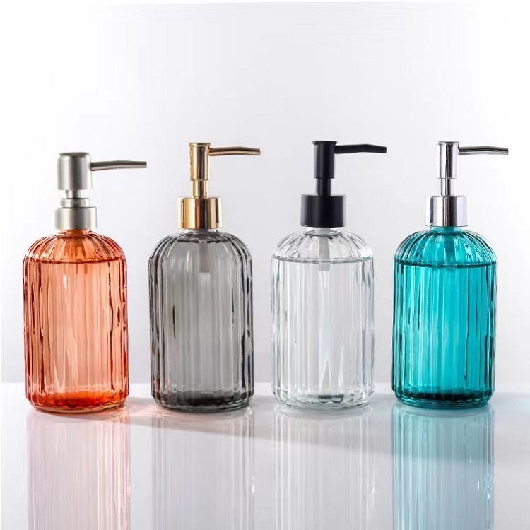 400ml Grey Glass Boston Hand Wash Bottle | Glint Featured Image