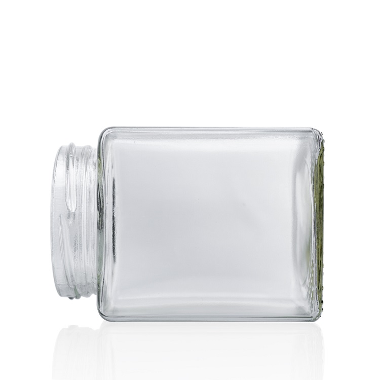 glass square food jar