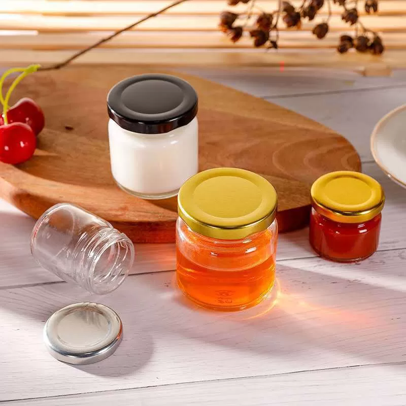 25ml Round Mini Honey Jam Glass Jar with Metal Lid | Glint Featured Image