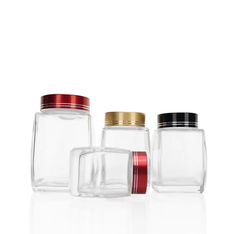 350ml 12oz Square Shape Glass Food Honey Jar | Glint Featured Image