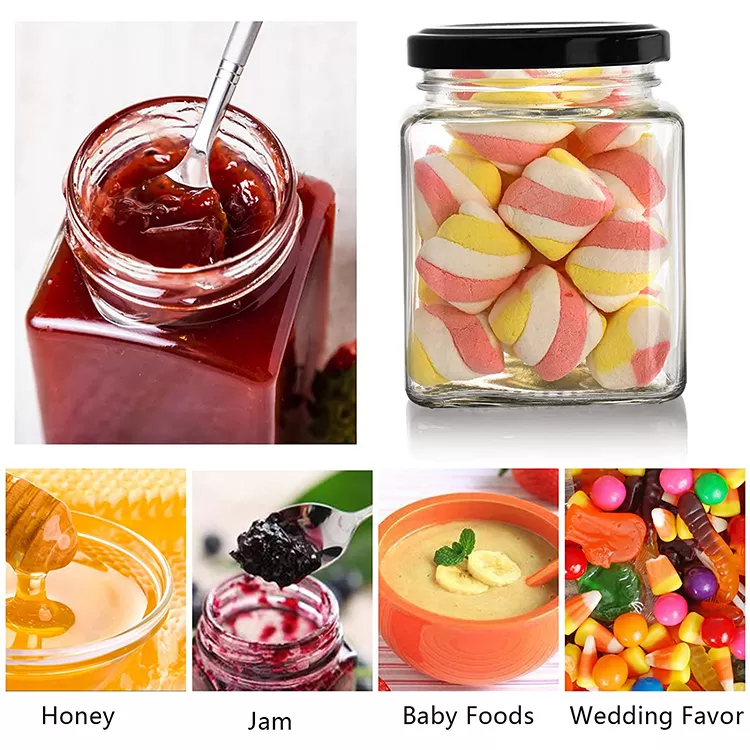 280ml Square Glass Food Storage Jar with Metal Lid | Glint Featured Image