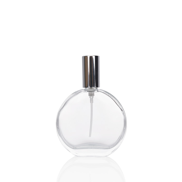 50ml Oblate Glass Perfume Bottle with Spray Pump