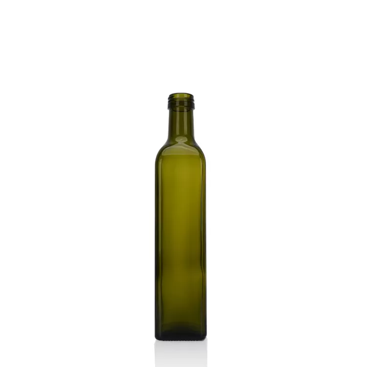 250ml Square Green Glass Sesame Oil Bottle Walnut Oil Bottle | Glint Featured Image