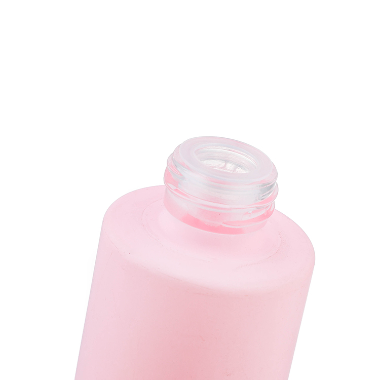 glass dropper bottle with pink color