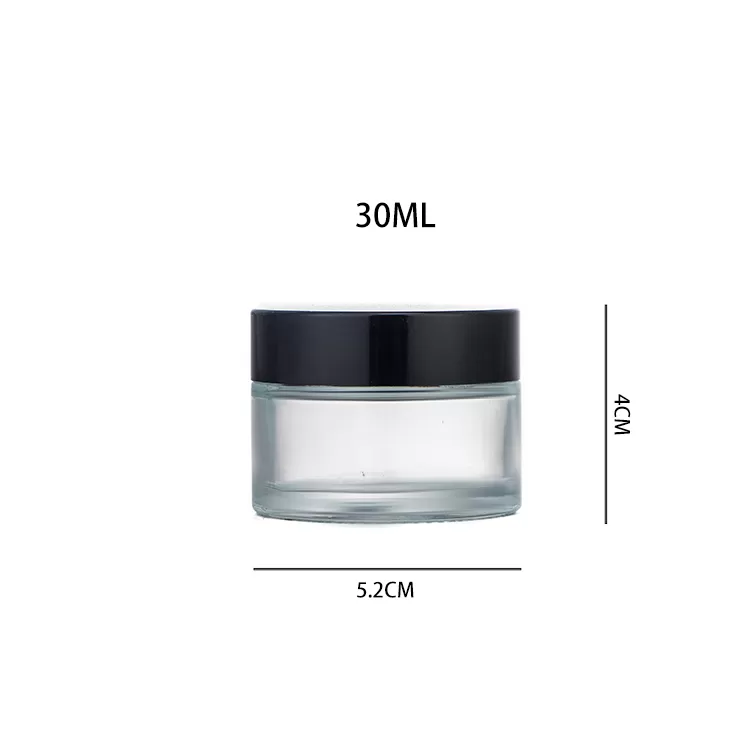 30ml Clear Facial Cream Glass Jar with Screwed Cover