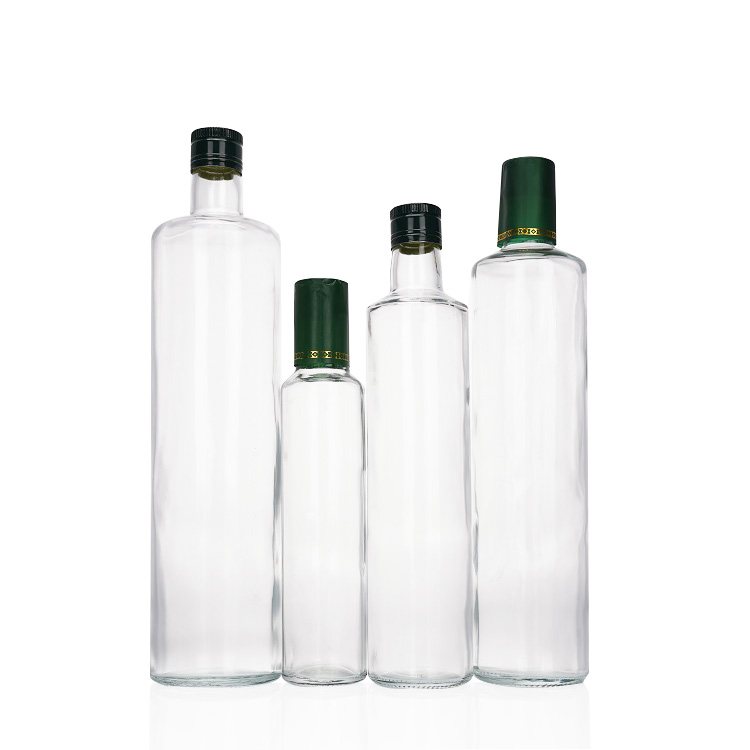 16 oz Clear Round Olive Oil Glass Bottle | Glint Featured Image