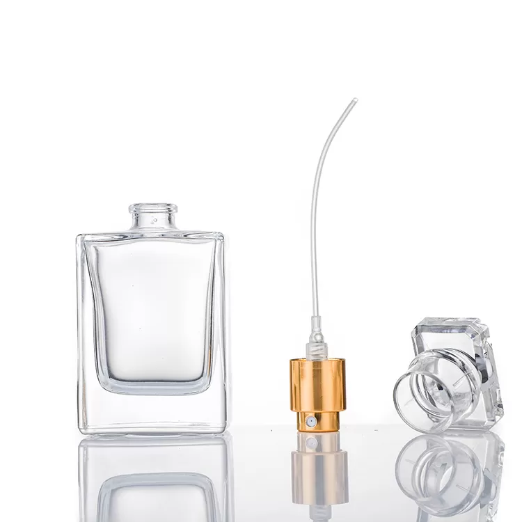 Luxury 30ml Flat Shape Perfume Glass Bottle | Glint Featured Image