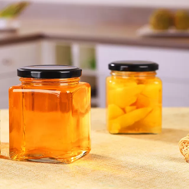 glass square food jar