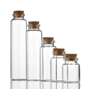 30ml 1oz Clear Empty Wishing Glass Tube Bottle with Cork