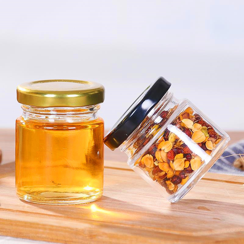 mini glass honey jar