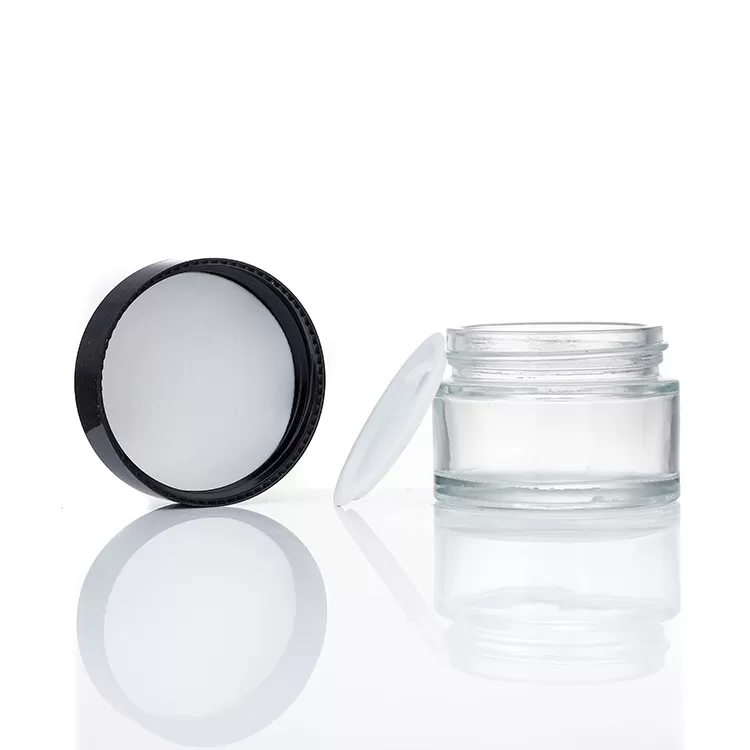 New Arrival 20g Transparent Glass Cream Jar with Lid | Glint Featured Image