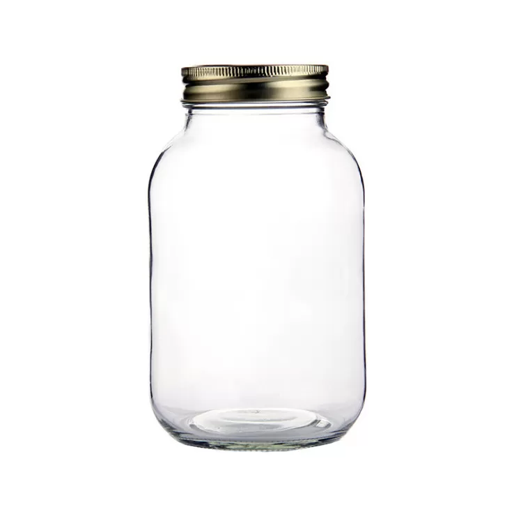 Kitchen Leakproof Glass Mason Jars 750 ml 25 oz with Sliver Lid