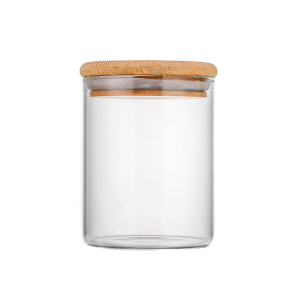 250ml High Borosilicate Glass Bottle with Bamboo Lid