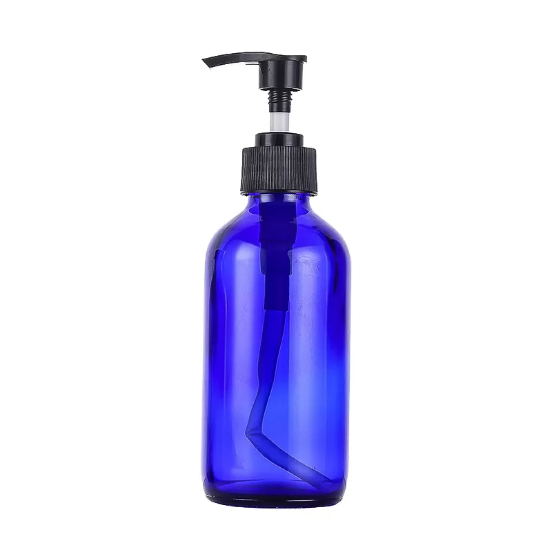 120ml 4oz Glass Boston Bottle with Blue Color | Glint Featured Image