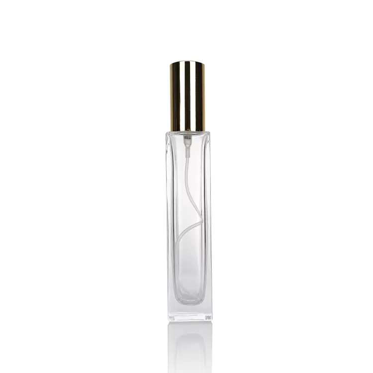 Square Shape Screw Neck 50ml Perfume Glass Bottle