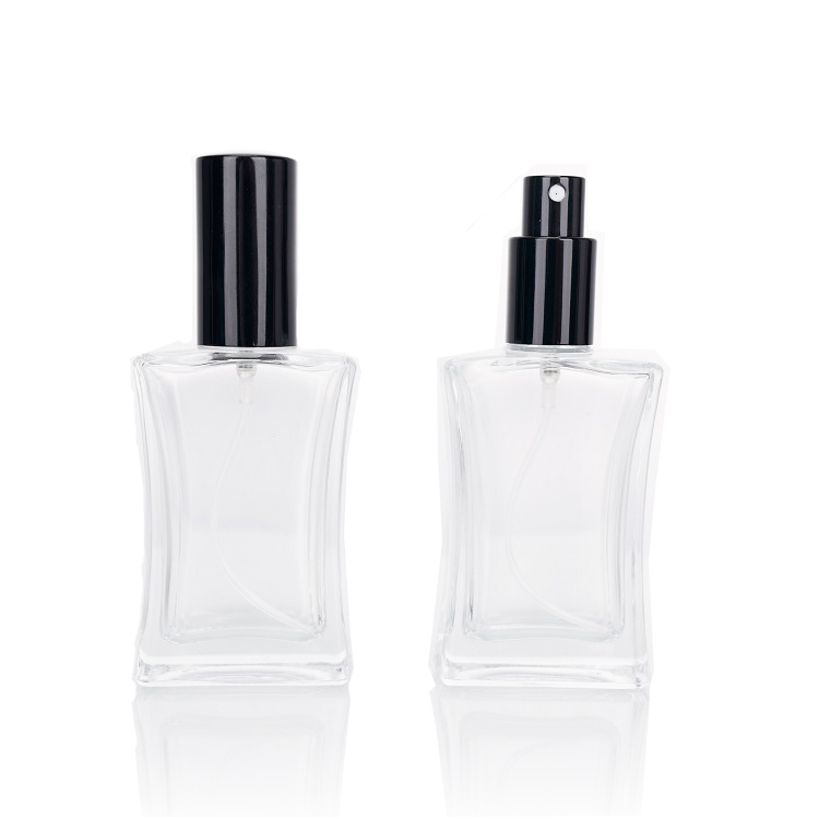 50ml Flat Clear Refillable Perfume Glass Bottle | Glint Featured Image