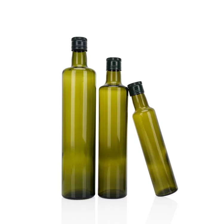 500ml Green Square Olive Oil Bottle Camellia Glass Oil Bottle | Glint Featured Image