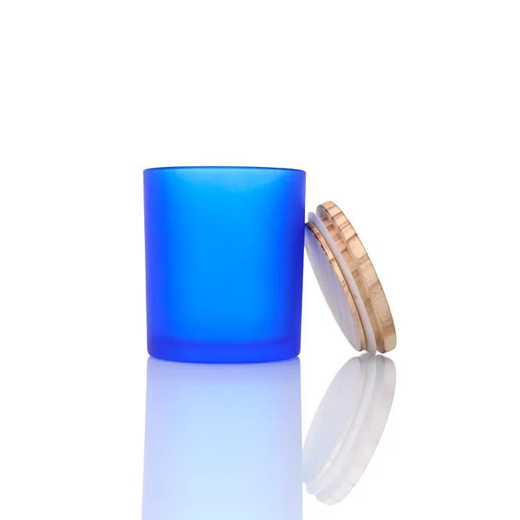 Blue Color 310ml 10oz with Wooden Lid