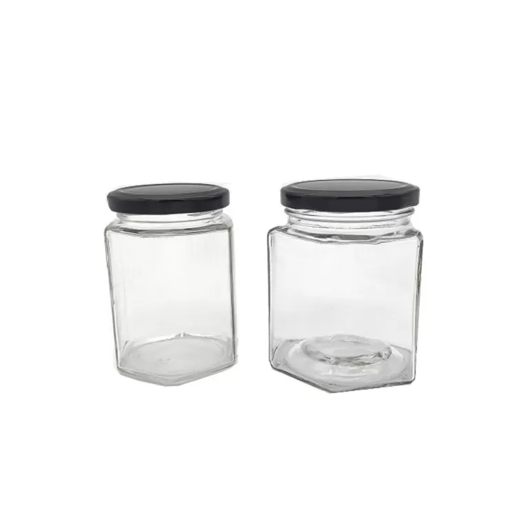 380ml Hexagonal Honey Jar Hexagonal Glass Bottle | Glint Featured Image