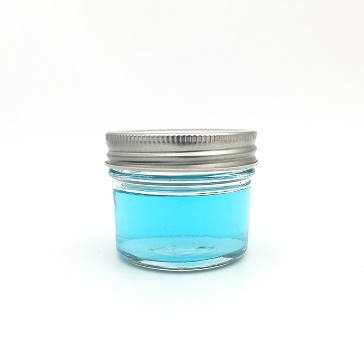 Wide Mouth 90ml 3oz Caviar Glass Bottle with Aluminnum Cap