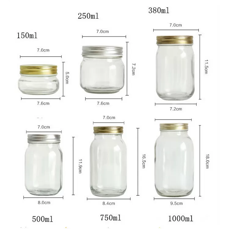 Kitchen Leakproof Glass Mason Jars 750 ml 25 oz with Sliver Lid | Glint Featured Image