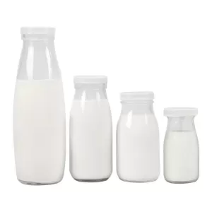 500ml Transparent Bayonet Glass Milk Bottle