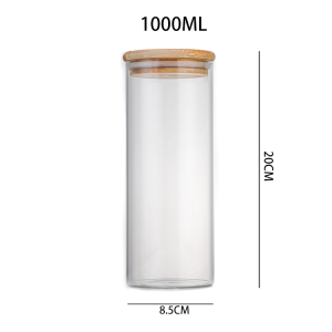 High Borosilicate Glass Bottles 1000ml for Kitchen Use