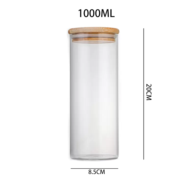 High Borosilicate Glass Bottles 1000ml for Kitchen Use