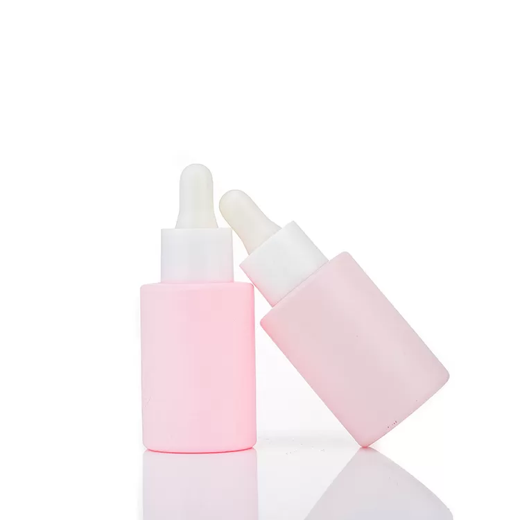 30ml 1oz Pink Print Dropper Glass Bottle with White Dropper | Glint Featured Image