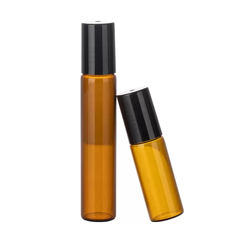 Amber 10ml Roller Glass Bottle with Steel Ball