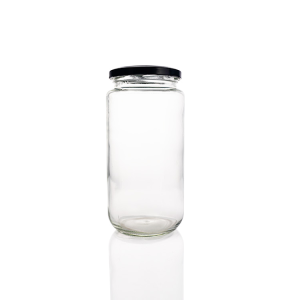 1000ml Glass Pickles Bottle with Black Metal Lid