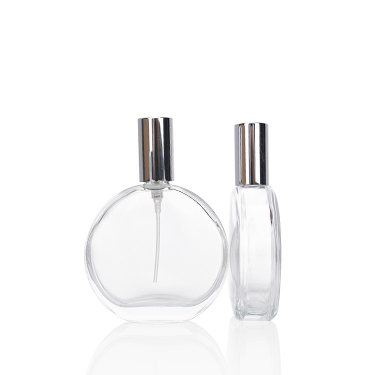 50ml Oblate Glass Perfume Bottle with Spray Pump | Glint Featured Image