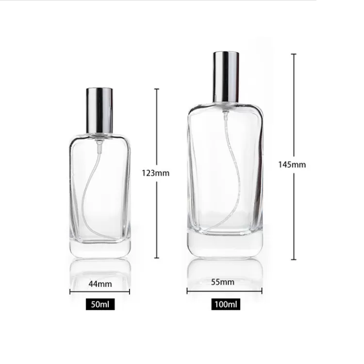 Luxury 100ml Spray Flat Square Glass Bottle | Glint Featured Image