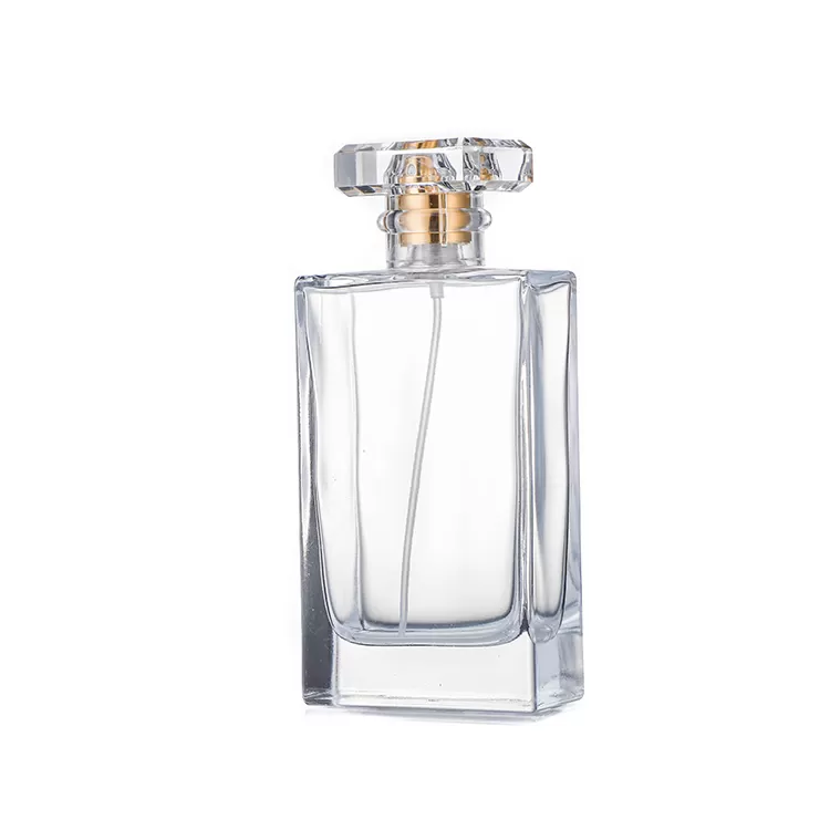 Elegant 30ml Flat Square Perfume Glass Bottle