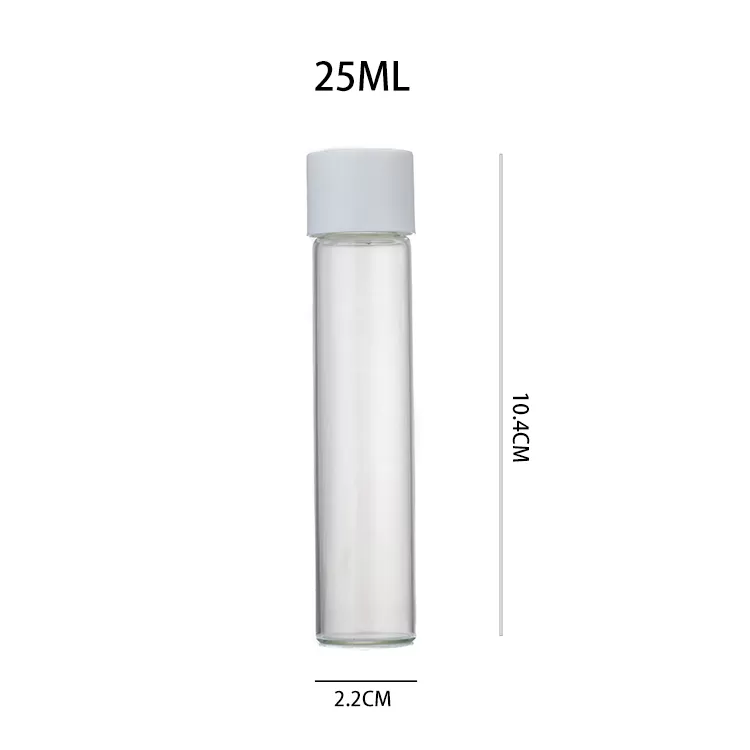 22*104mm 25ml Tube Glass Bottle with Anti-theft Cover