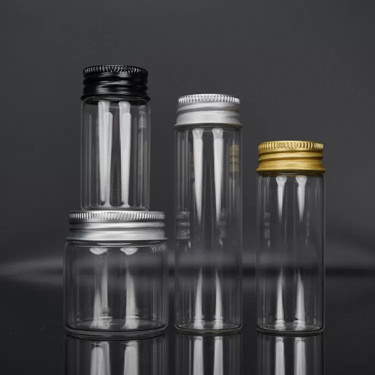 15ml 20ml 30ml Transparent Glass Vials Jars with Aluminium Screw Cap | Glint Featured Image