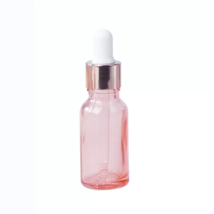 15ml Pink Color Dropper Glass Bottle